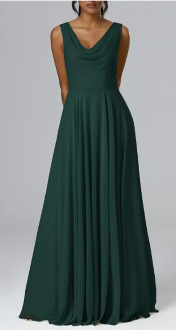 AW BRIDAL 0 XS dark emerald Petronilla bridesmaid party gala maxi dress NEW B21
